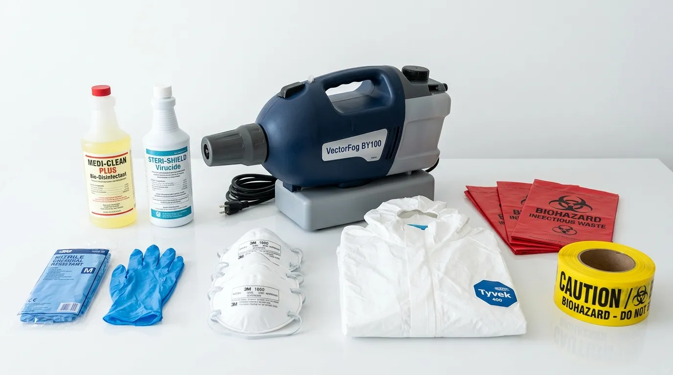 Professional biohazard remediation crew working in Springfield